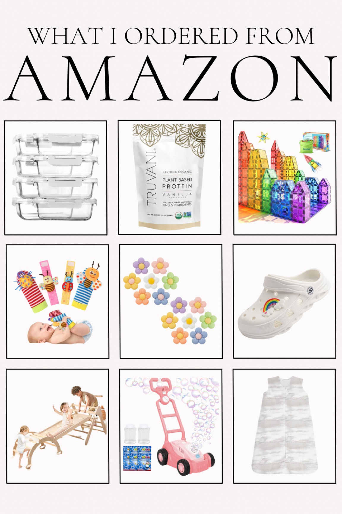 Recent Amazon purchases 🌸🍓

Amazon, Amazon finds, Amazon kids, Amazon toys, Amazon baby, baby toys, toddler shoes, play gym, magnetic tiles, protein powder, halo SleepSack swaddle 

#LTKKids #LTKSummerSales #LTKHome