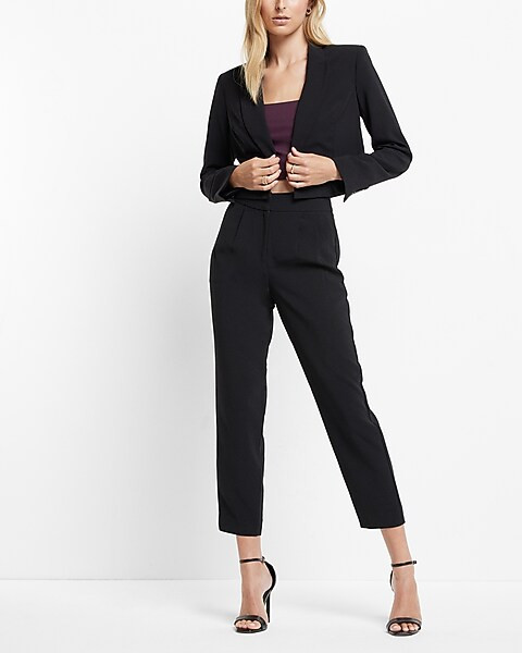 Peak Lapel Cropped Blazer | Express