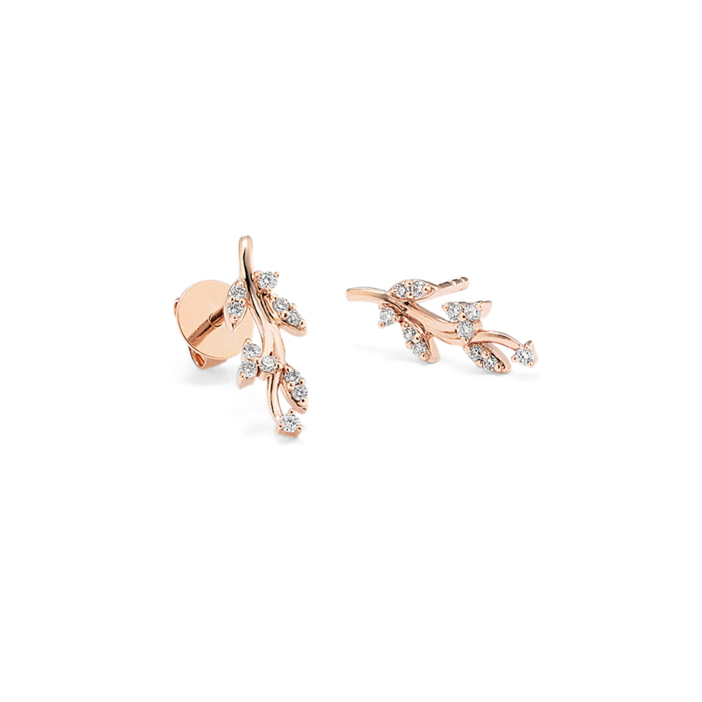 Luminous Leaves Diamond Earrings | Shane Co