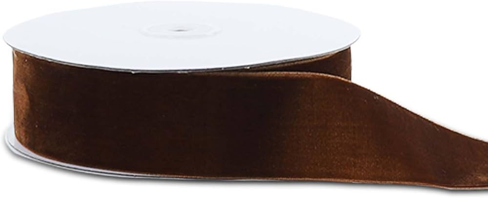 15 Yards Velvet Ribbon 1-1/2 Inch Single Face Brown Velvet Ribbon Spool Prefect for Wedding, Ribb... | Amazon (US)