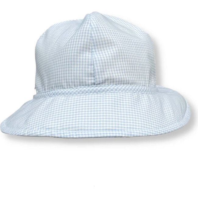Beach Bucket Hat, Blue Mini Gingham | Maisonette