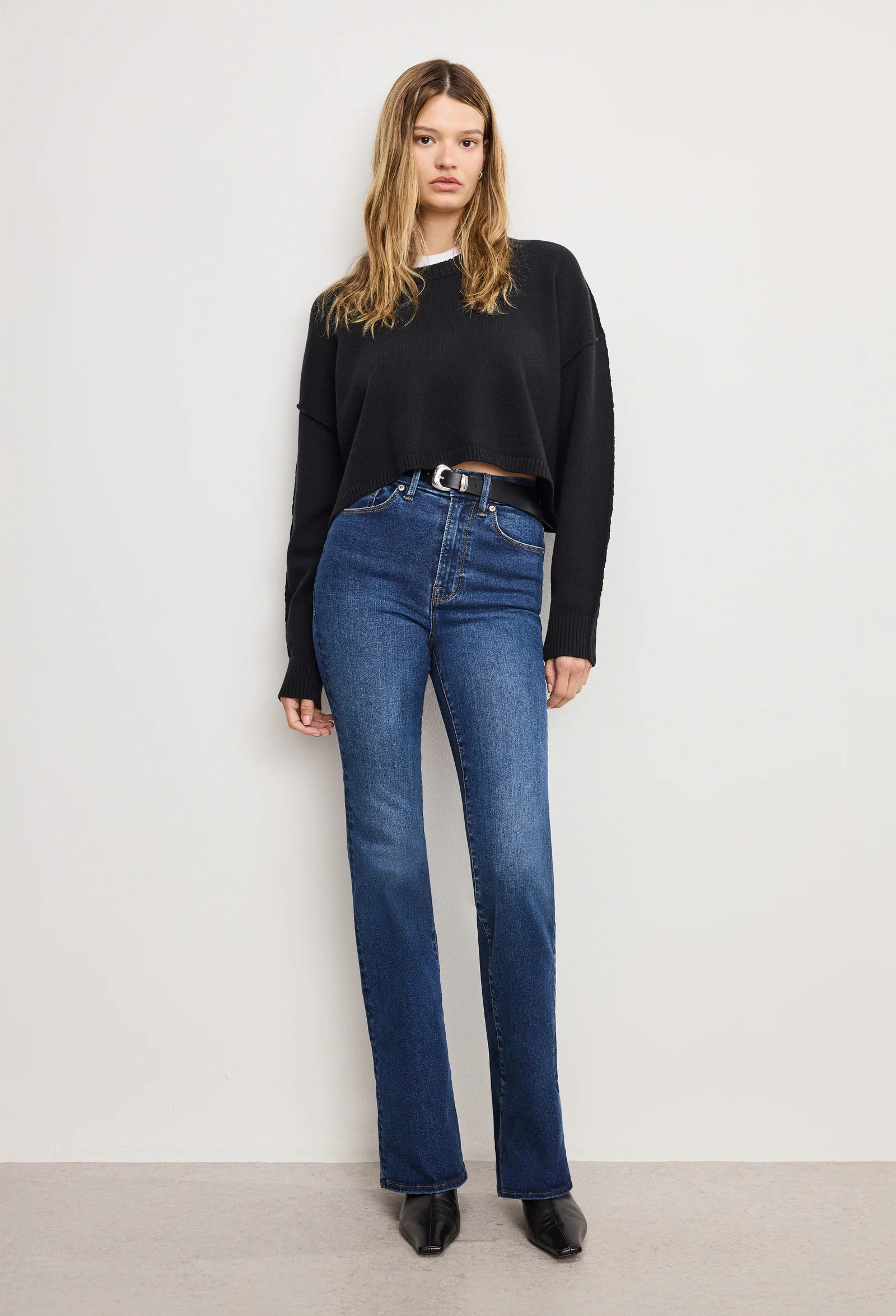 ALWAYS FITS GOOD CLASSIC BOOTCUT JEANS | INDIGO446 | Good American