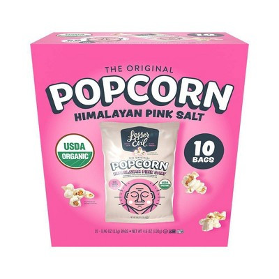 LesserEvil Organic Himalayan Pink Snack Pack Popcorn - 4.6oz/10ct | Target