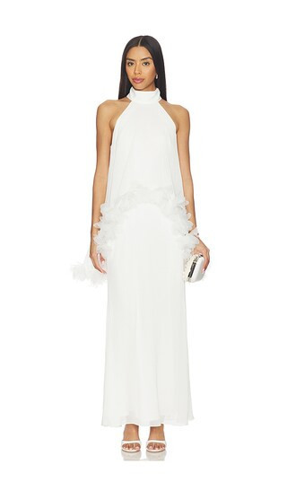 ELLIATT Poppy Layered Gown in White. - size XL | Revolve Clothing (Global)