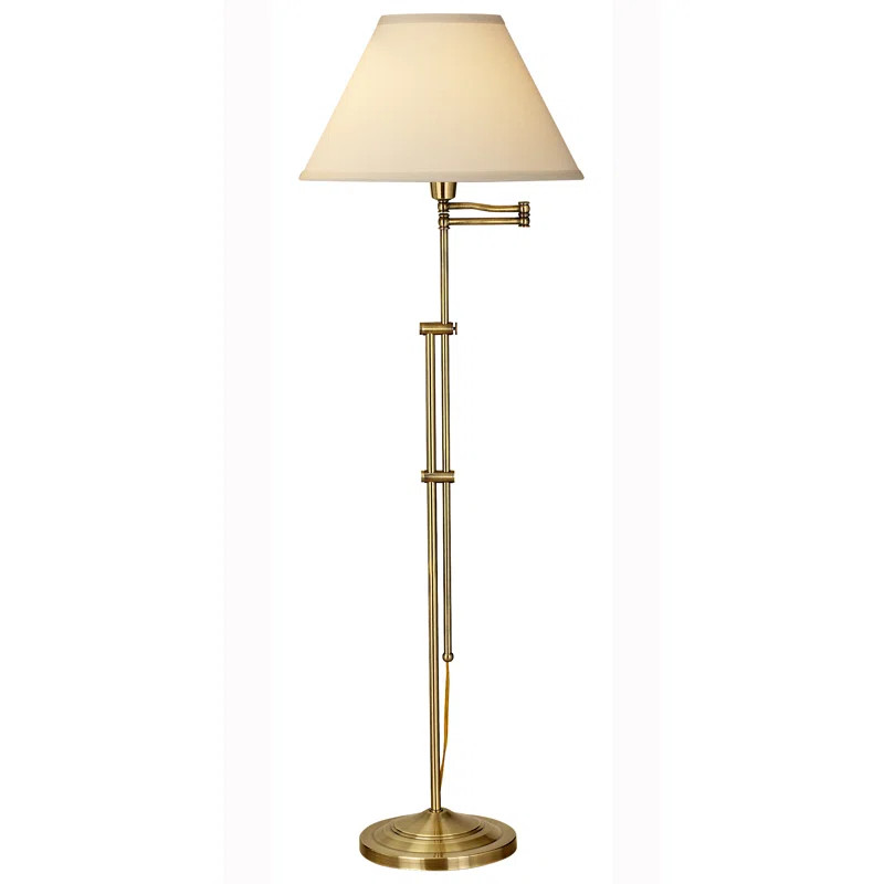 Antique Brass 63" Swing Arm Floor Lamp | Wayfair North America