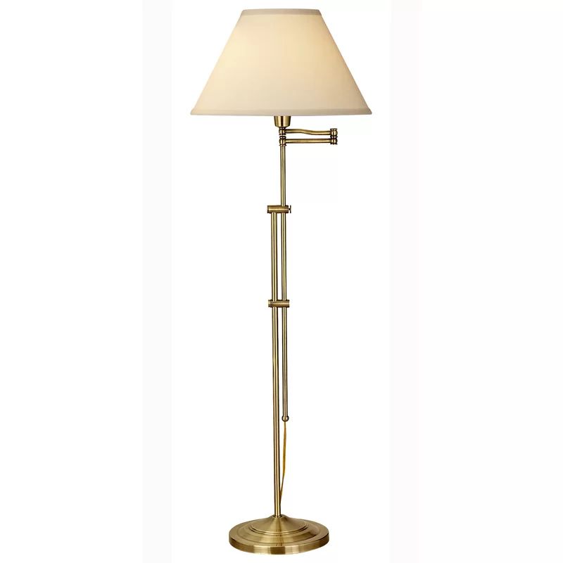 Antique Brass 63" Swing Arm Floor Lamp | Wayfair North America