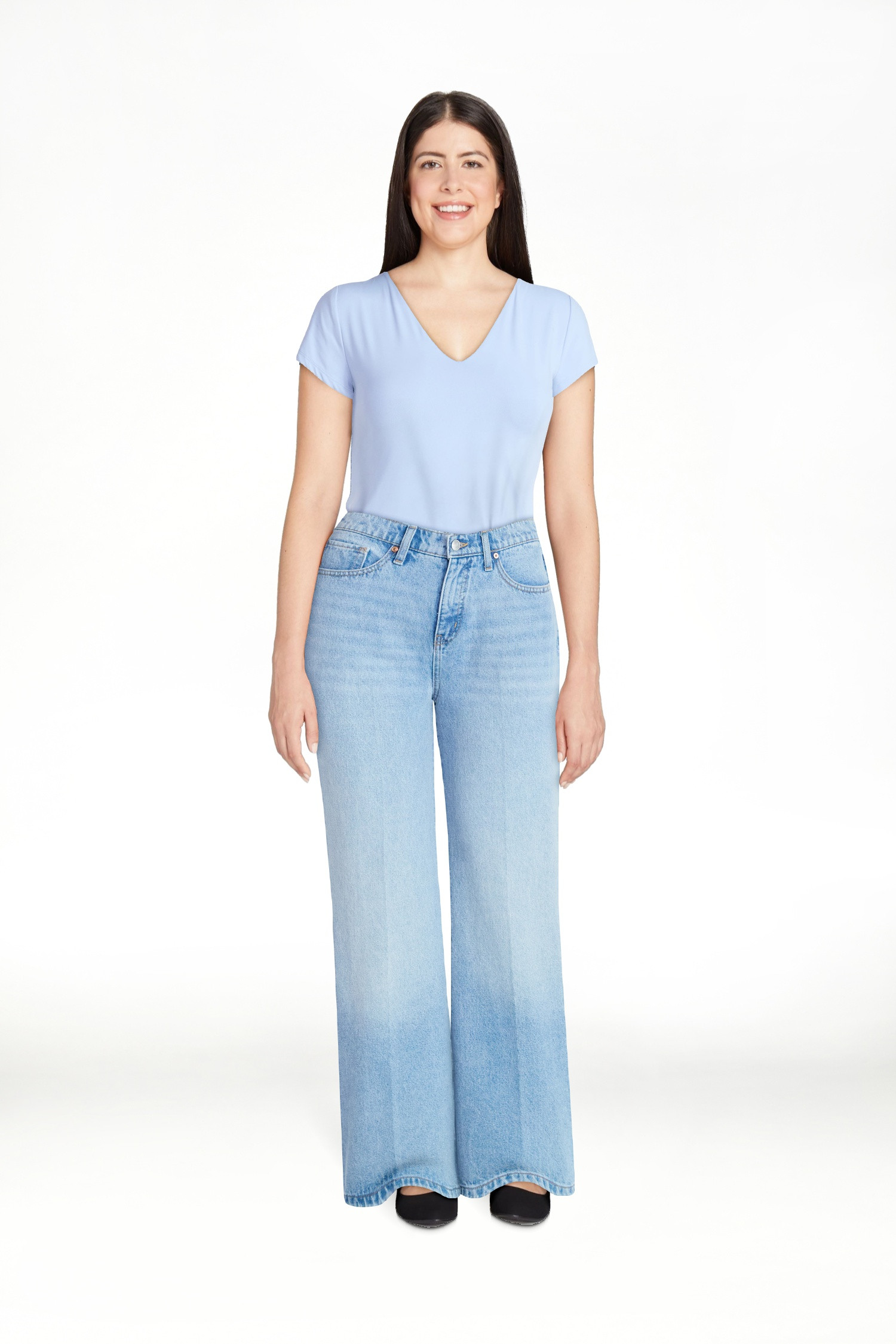 Scoop Women's and Women's Plus Slouchy Flare Relaxed Fit Jeans, 30" Inseam, Sizes 0-26W | Walmart (US)