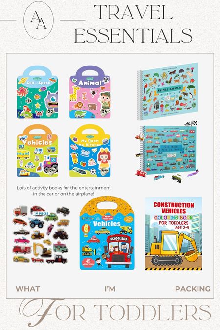 Travel essentials for kids // toddler activity books // baby toys // travel entertainment for kids 

#LTKkids #LTKtravel #LTKbaby