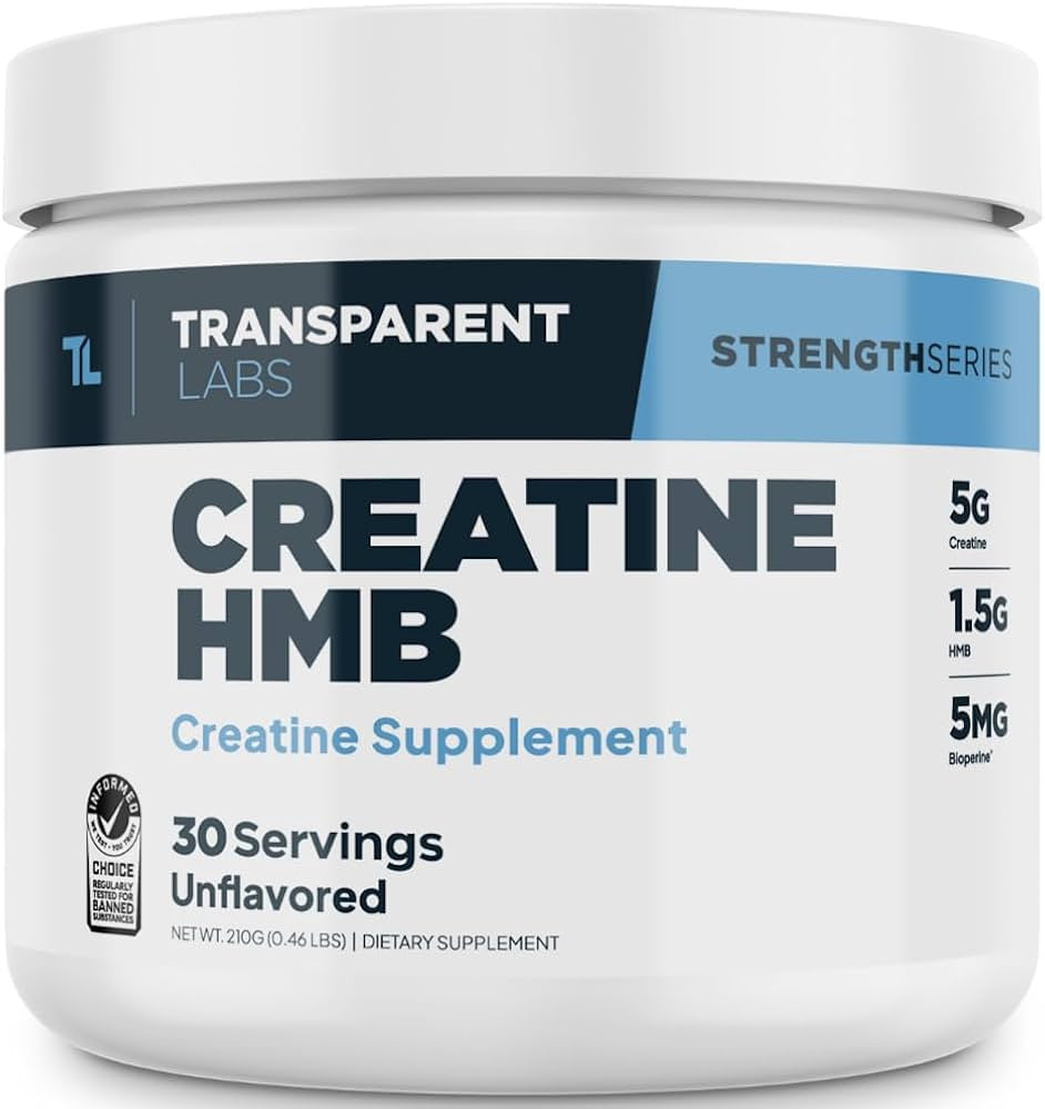 Transparent Labs Creatine HMB - Creatine Monohydrate Powder with HMB for Muscle Growth, Increased... | Amazon (US)