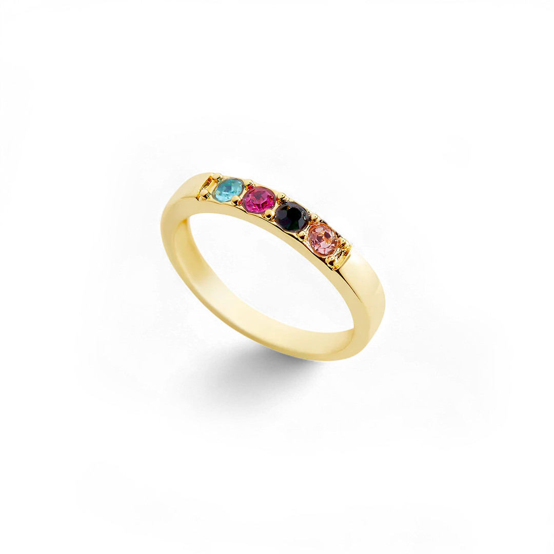Stackable Birthstones Band Ring | Mint & Lily