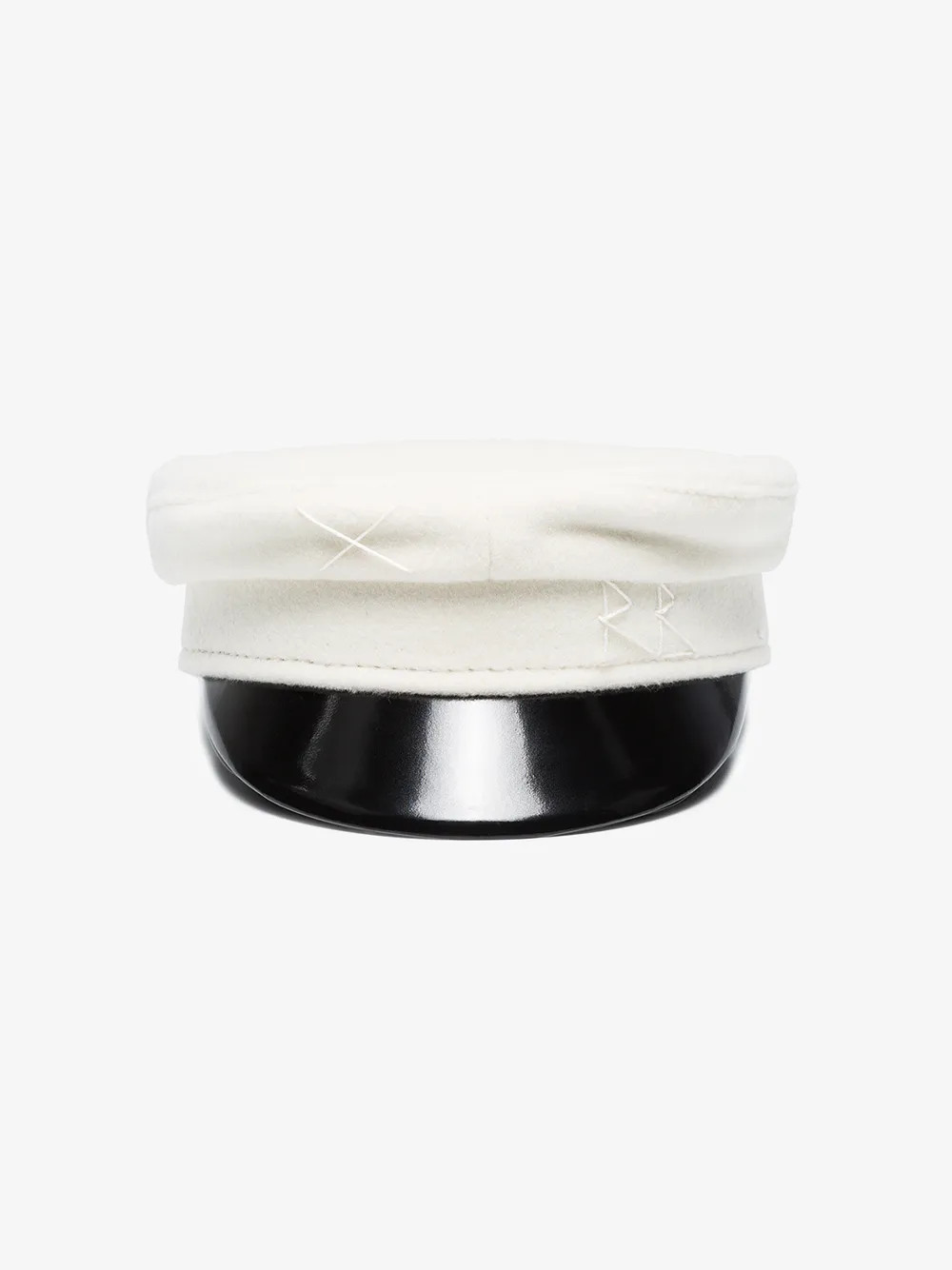 Ruslan Baginskiy White wool baker boy cap | Browns Fashion