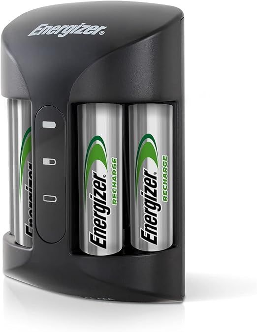 Energizer AA and AAA Battery Charger with 4 AA NiMH Rechargeable Batteries, Recharge Pro Battery ... | Amazon (US)