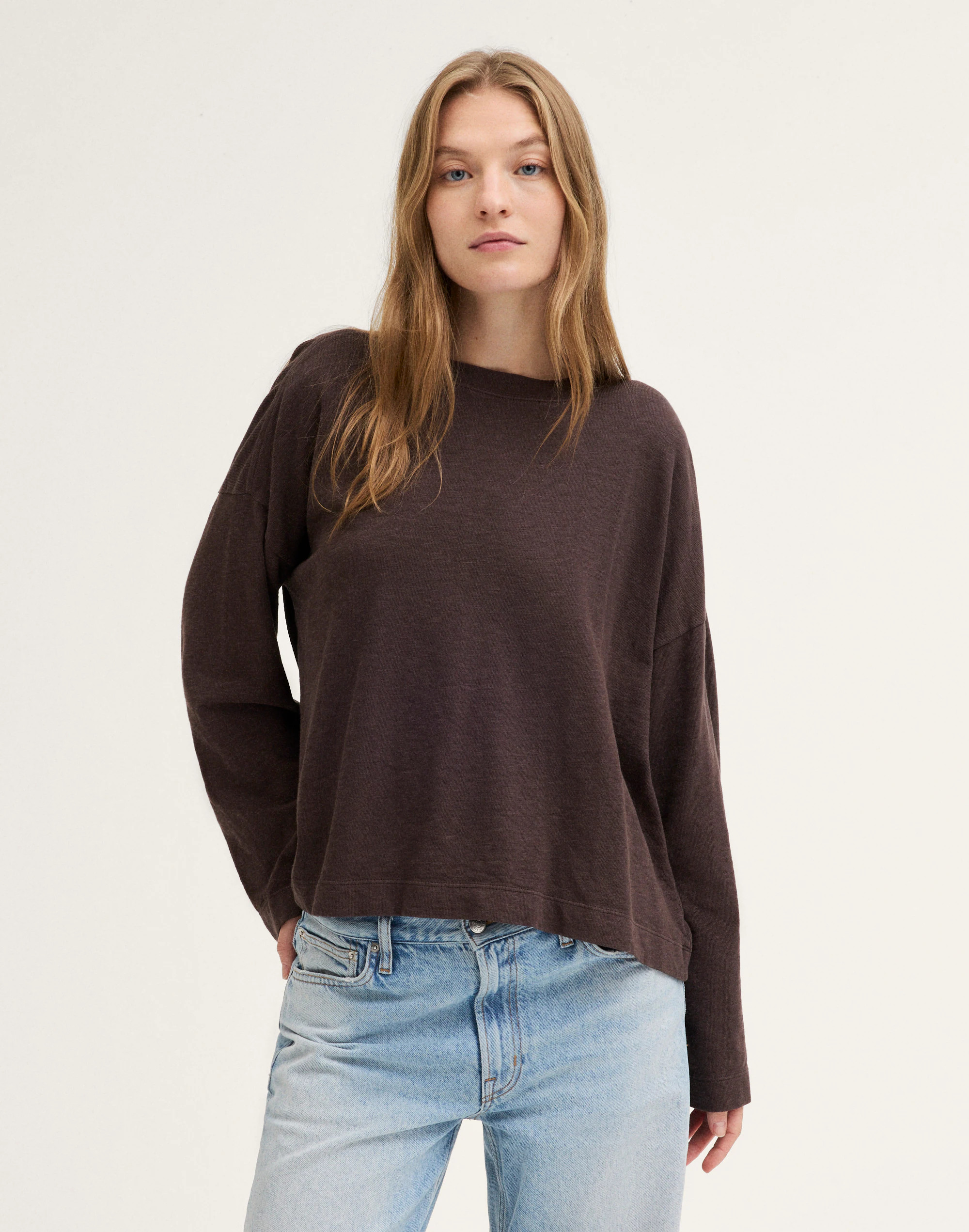 Easy Crewneck Long-Sleeve Tee in Sunday Slub | Madewell