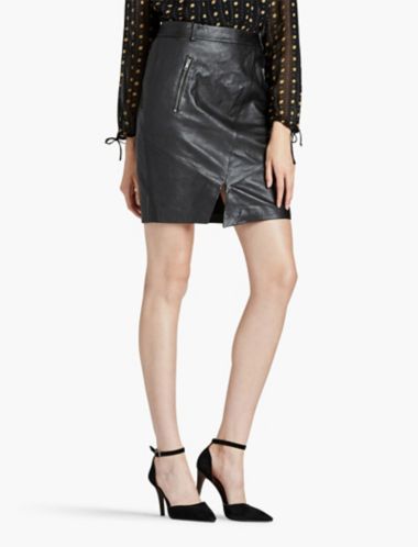 Lucky Brand Leather Pencil Skirt - 001 Lucky Black - S | Lucky Brand