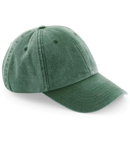 Vintage Baseball Cap, Low Profile Washed Cotton Hat with Pre-Curved Brim, Unstructured Adjustable Fit, Urban On-Trend Style Bottle Green | Amazon (UK)