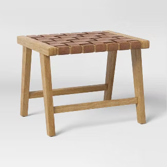 Ceylon Woven and Wood Ottoman - Opalhouse™ | Target