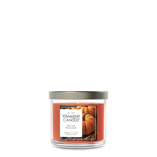 Yankee Candle Small Tumbler Scented Candle with up to 40 Hour Burn Time, Premium Plant Wax Blend for Consistent Burn, 4.3 oz Tumbler Candle with Room Filling Fragrance, Spiced Pumpkin | Amazon (US)