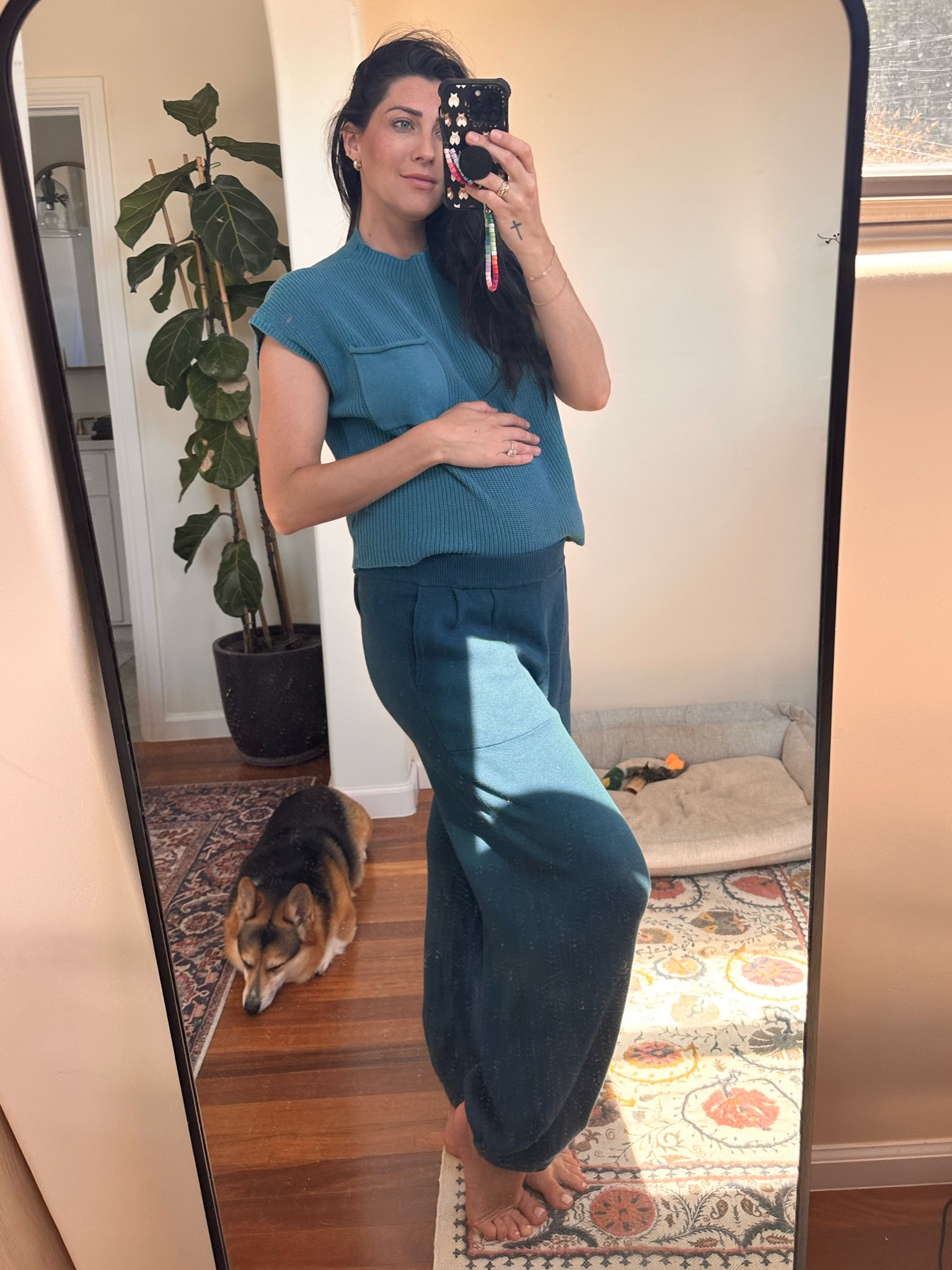 Amazon set that’s a Free People dupe. Comes in so many colors! Wearing a size medium for the bump but could prob do a small pre/post pregnancy 

#LTKFind #LTKunder100 #LTKbump