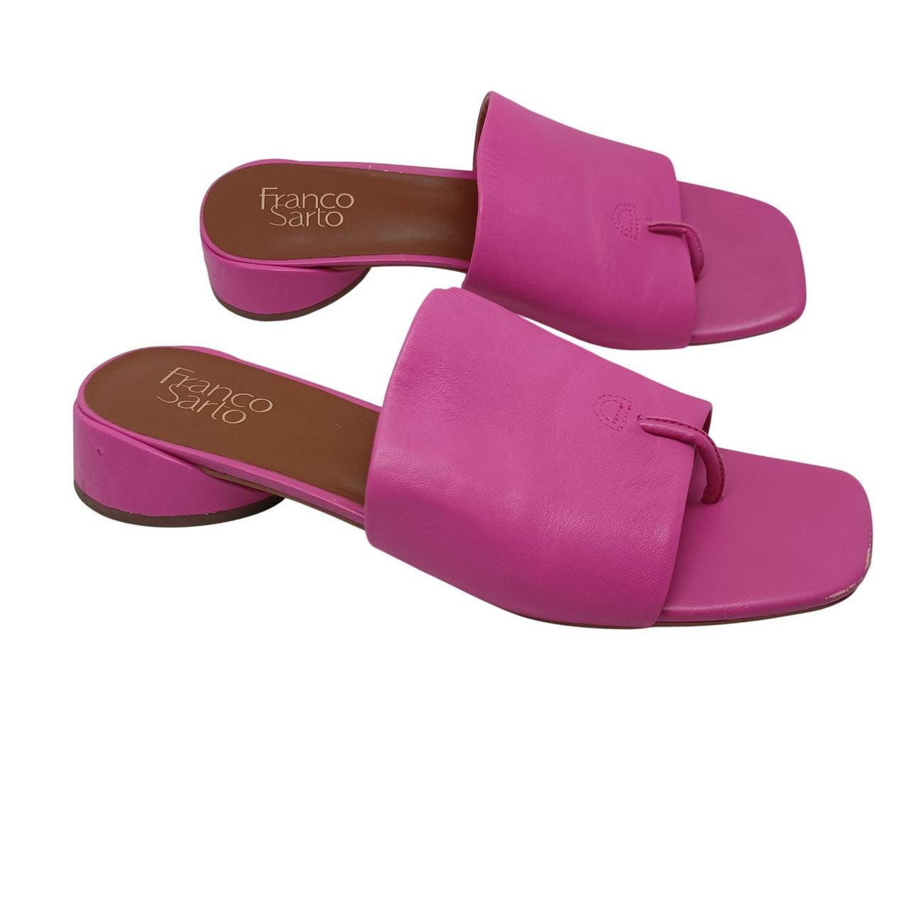 Franco Sarto Women's Mules - Pink | Depop US