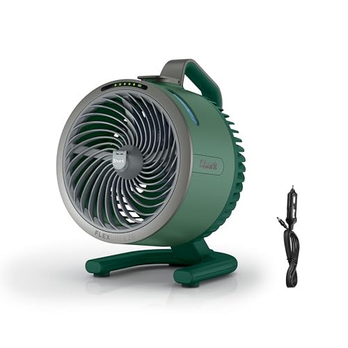 Shark FlexBreeze HydroGo Fan + Car Charger — Ultra-powerful portable fan that mists indoors & outdoors. 5 speeds, 2 bonus modes, & evaporative misting, Spruce, FA052QGN | Amazon (UK)