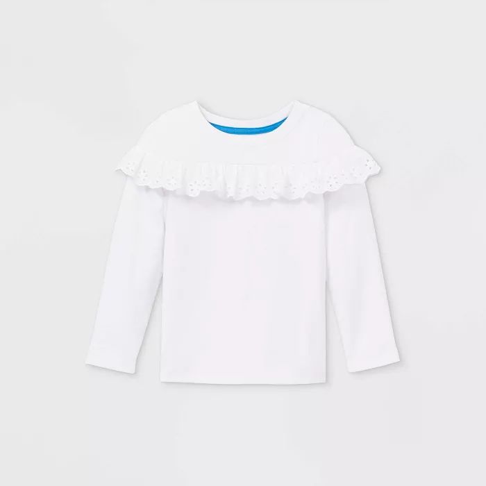 Toddler Girls' Eyelet Long Sleeve T-Shirt - Cat & Jack™ | Target