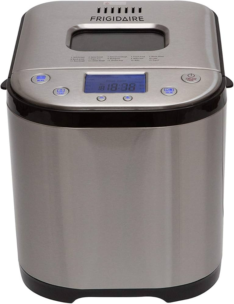FRIGIDAIRE Bread Maker Machine with Nonstick Bowl, Bread Hook, Measuring Cup & Spoon. 15-in-1, Gl... | Amazon (US)
