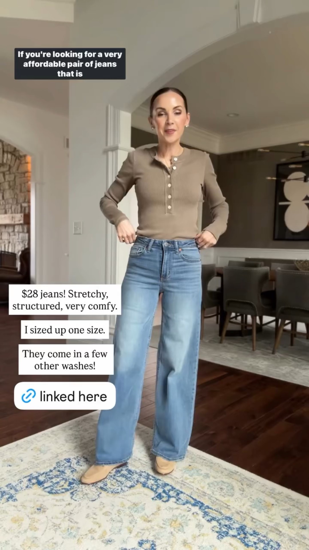 @target $28 Jean 
Comes in reg and petite 
I sized up one 

#LTKFindsUnder50