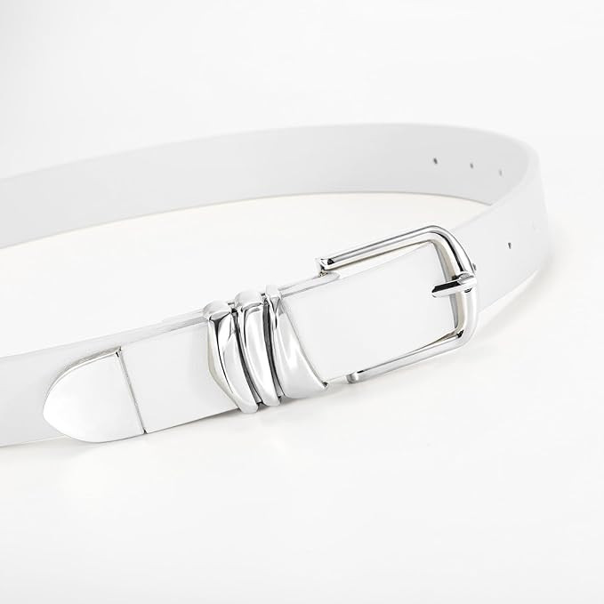 VONMELLI Women's Belt for Jeans Dress Leather Belt for Women Fashion Waist Ladies Belt with Slive... | Amazon (US)