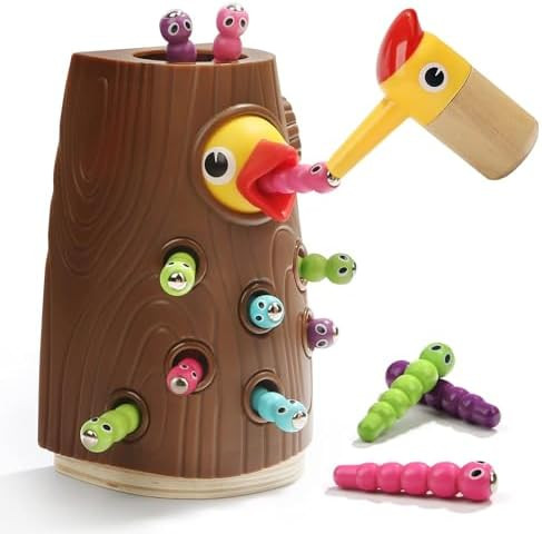 TOP BRIGHT Montessori Toys for 2 Year Old - Magnetic Bird Feeding Games for 2 Year Olds, Learning... | Amazon (US)