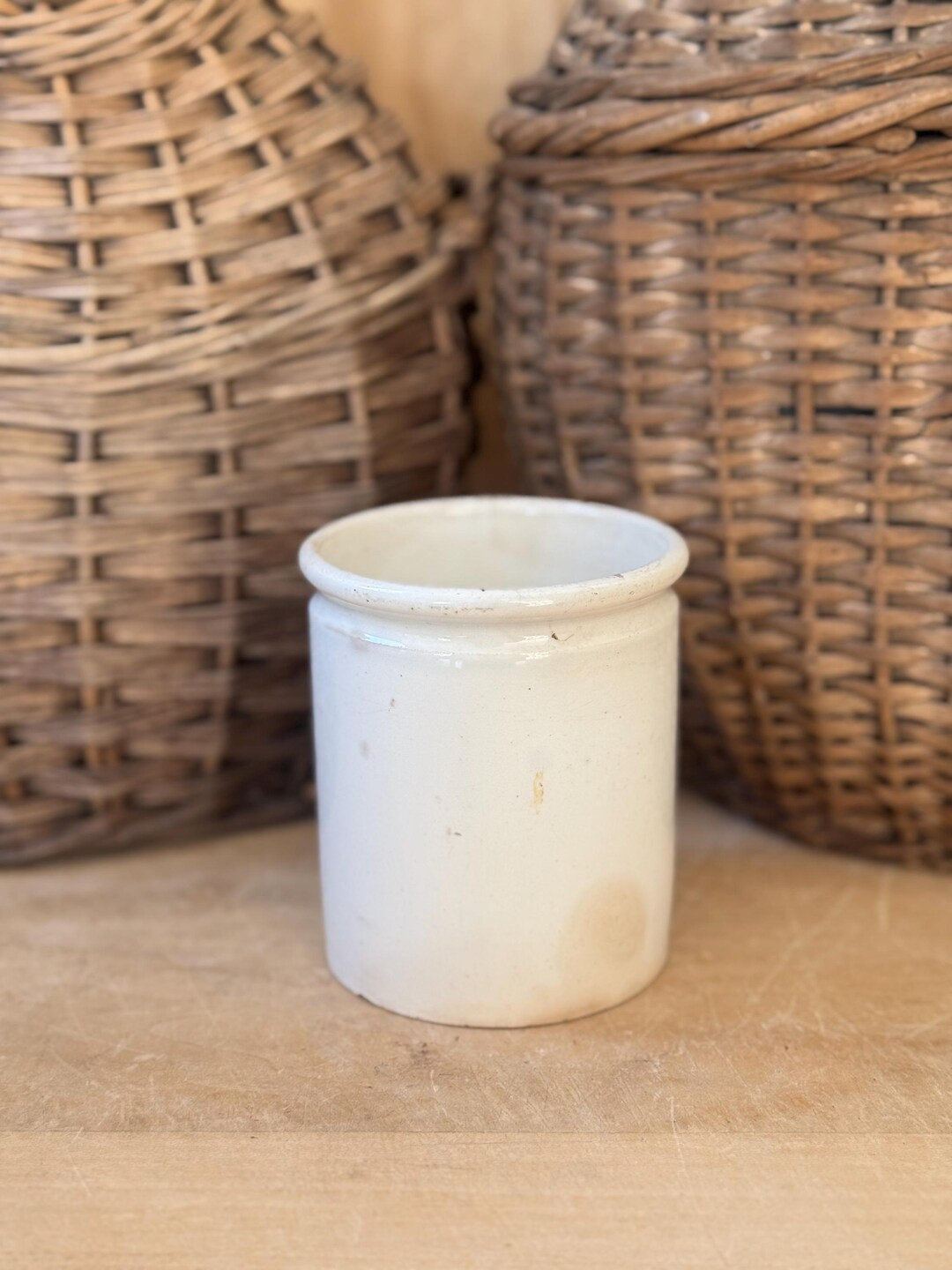 Antique French Ironstone Crock | Unmarked White French Kitchen Pot | Early 20th Century - Etsy | Etsy (US)