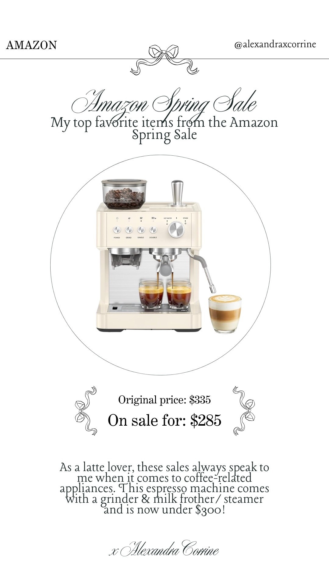 Amazon Spring Sale 🦢 My top favorite items from the Amazon Spring Sale 🤍

Spring sale, Amazon finds, sale, kitchen appliance, espresso machine, coffee maker, latte

#LTKSaleAlert #LTKHome