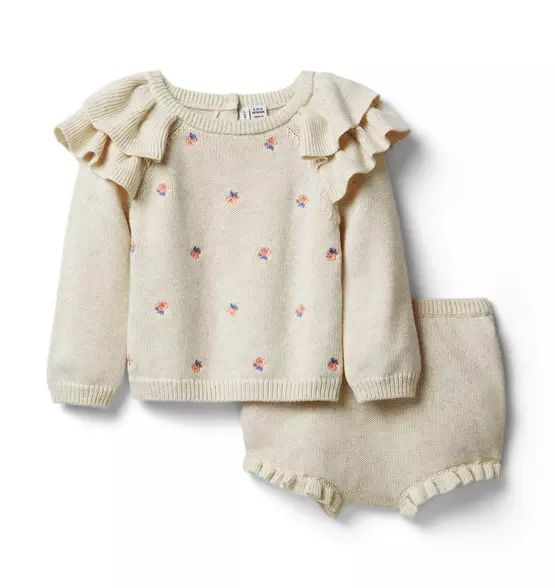 Baby Embroidered Sweater Matching Set | Janie and Jack