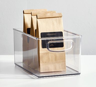 Clear Plastic Storage Open Bin Sets | Pottery Barn (US)
