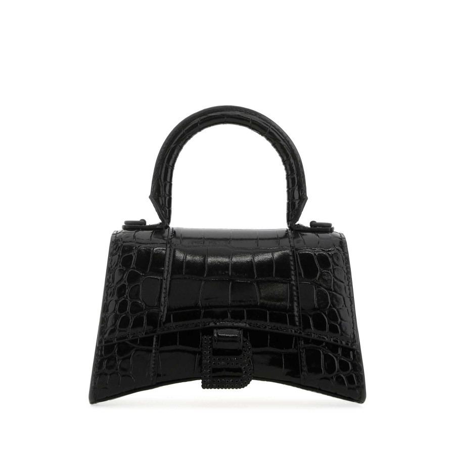 Balenciaga Black Leather Xs Hourglass Handbag | Jomashop.com & JomaDeals.com