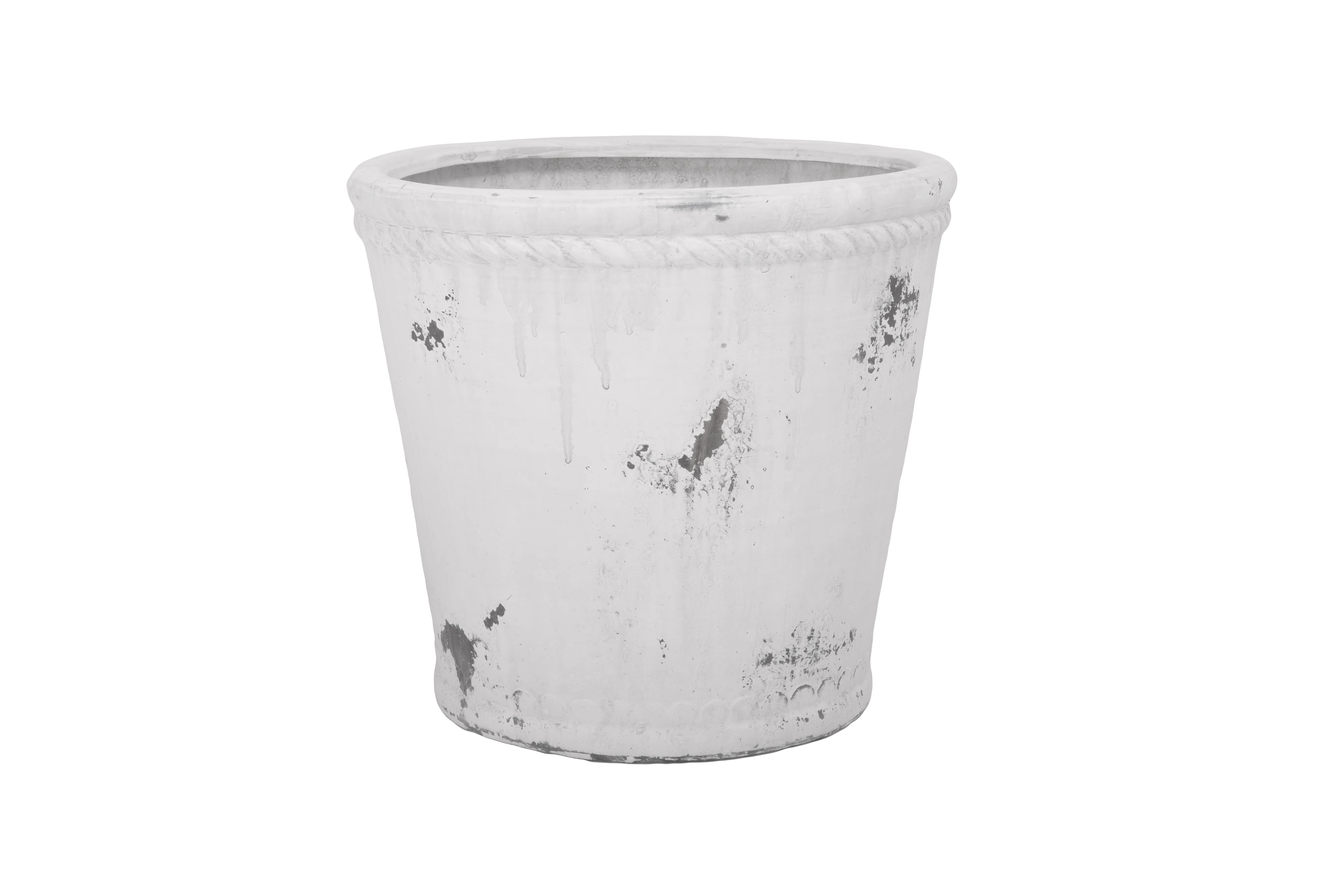 Highland Dunes Terracotta Round Pot White | Wayfair | Wayfair North America