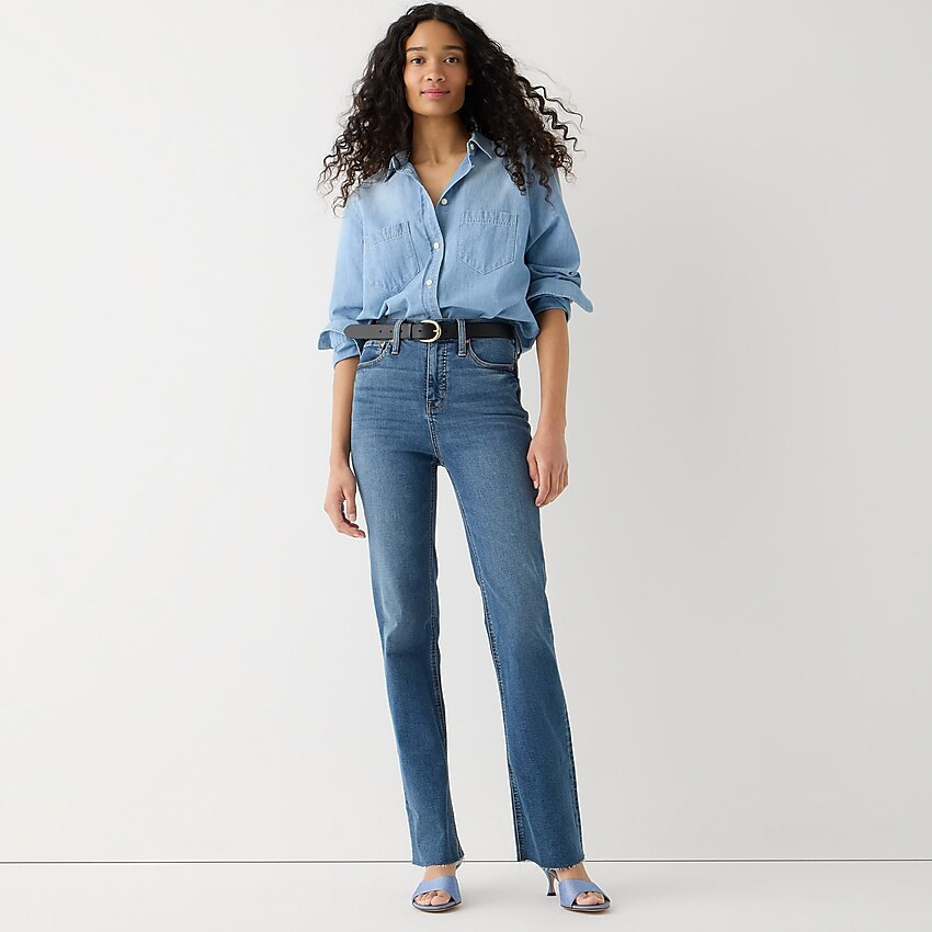 High-rise slim demi-boot jean in Surf wash | J. Crew US