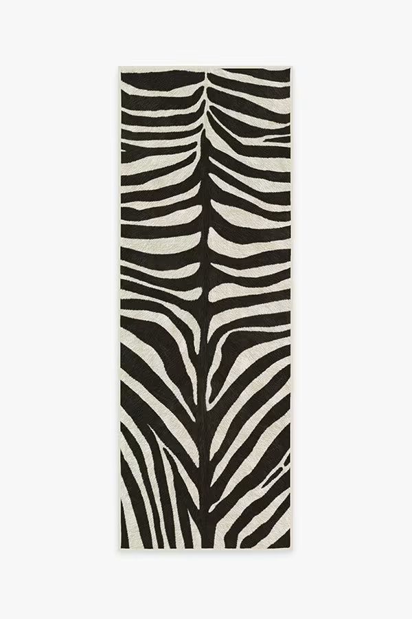 Black & White Zebra Faux Hide Rug | Ruggable | Ruggable