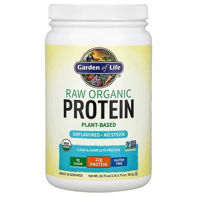 Garden of Life, RAW Organic Protein, Unflavored, 1 lb 3.75 oz (560 g) | iHerb