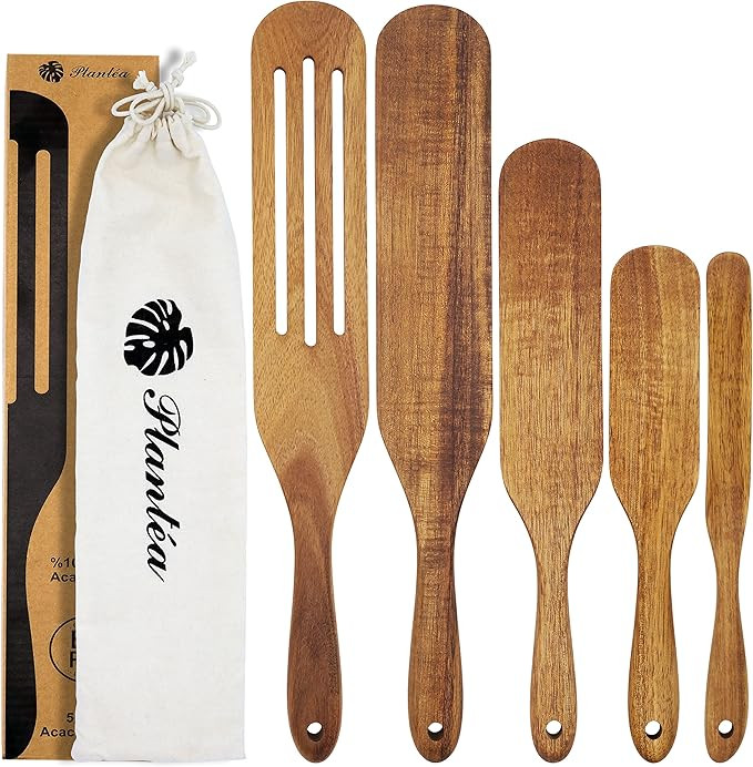 As Seen On TV, Spurtles Kitchen Tools Wooden, Plantéa Handmade Wooden Spoons for Cooking, Heat R... | Amazon (US)