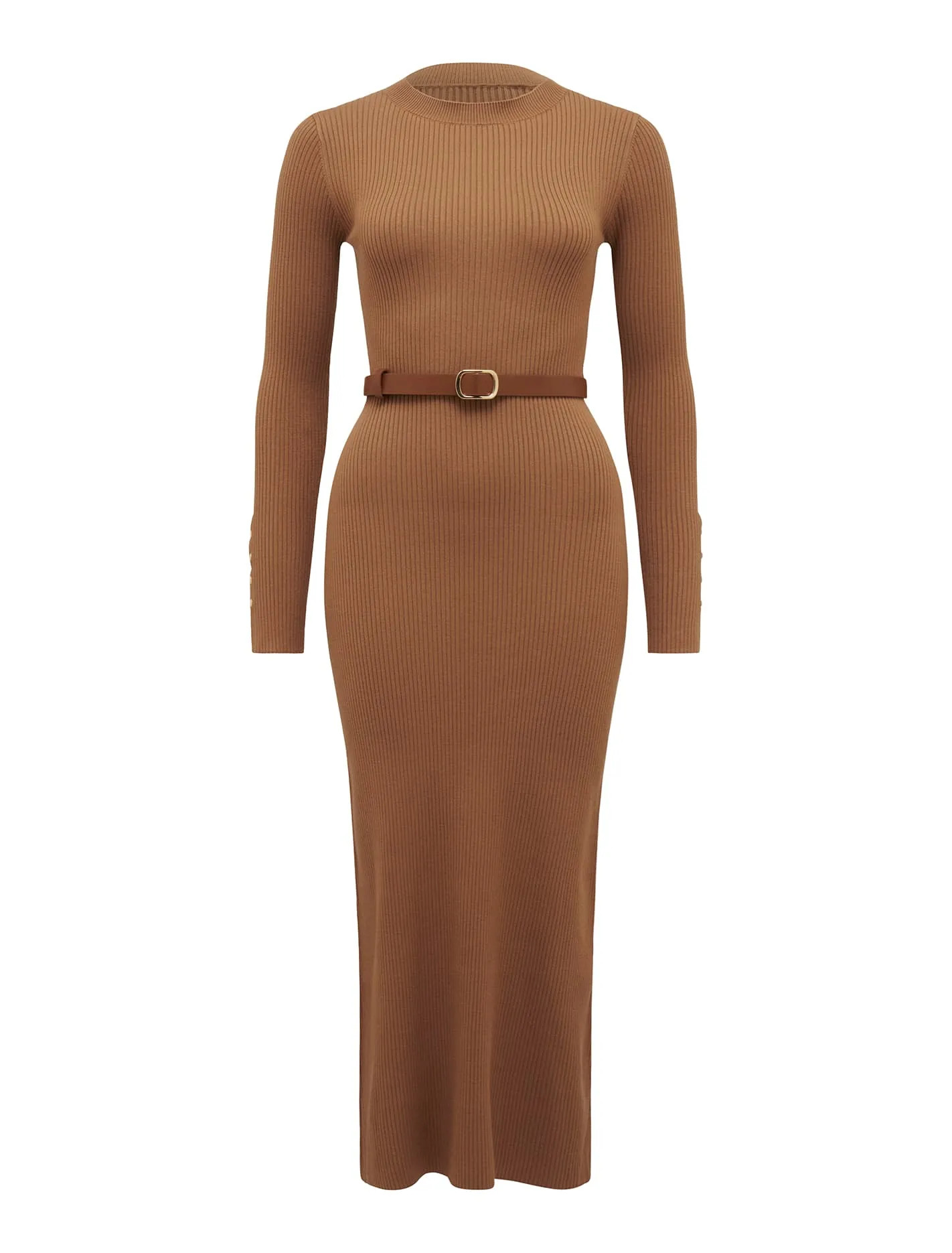 Hannah Belted Midi Knit Dress | Forever New (AU)