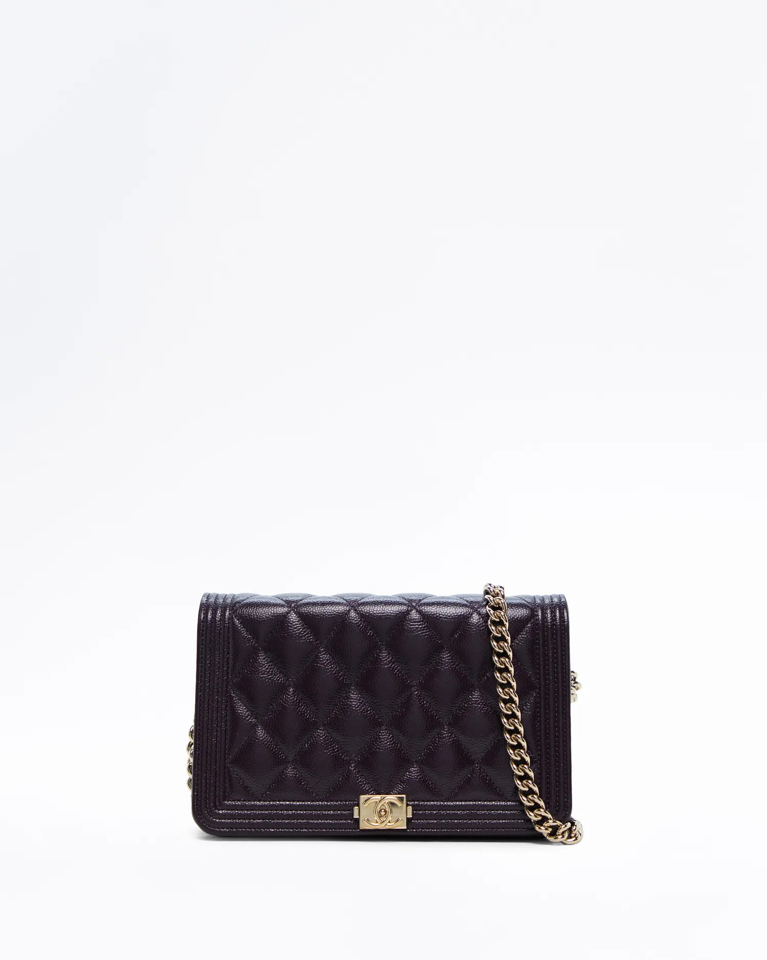 Caviar Quilted Boy Wallet on a Chain | Vivrelle