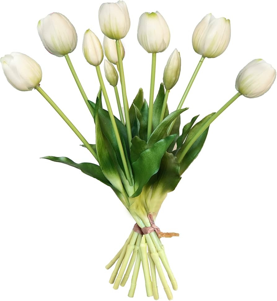 10 Pcs Fake Tulips Tulips Artificial Flowers Real Touch Fake Flowers Artificial Flower Bouquet fo... | Amazon (US)
