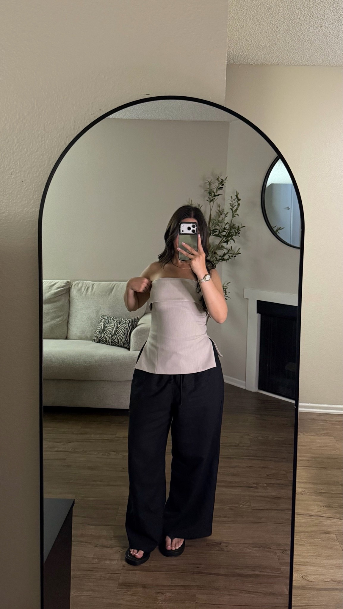 Wearing a size small 0 in top and a size small in pants (got them hemmed)

#LTKootd #LTKBeauty #LTKPetite