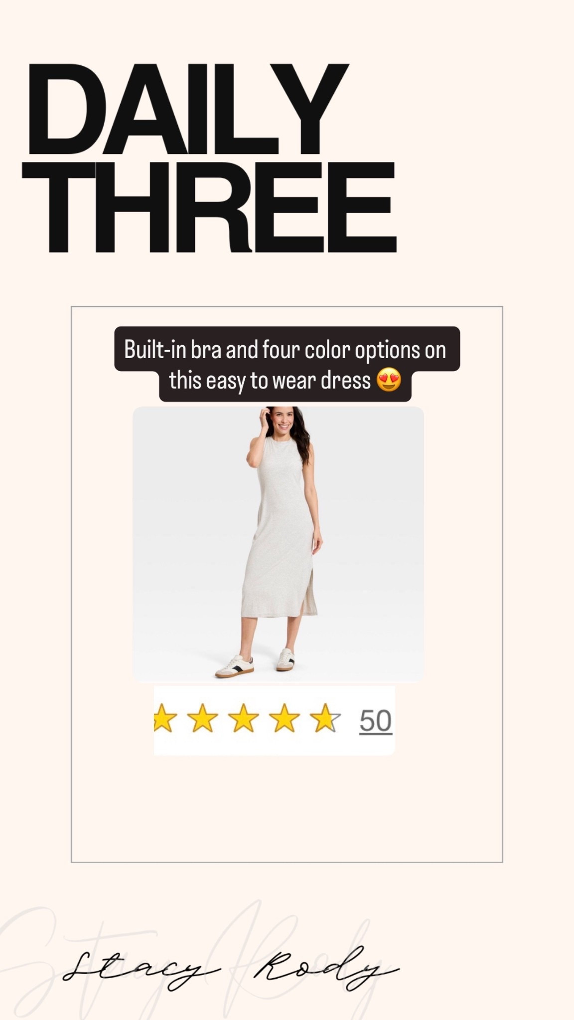 Target dress with built-in bra 
Five star reviews 
Easy spring OOTD

#LTKmomlife #LTKgrwm #LTKootd