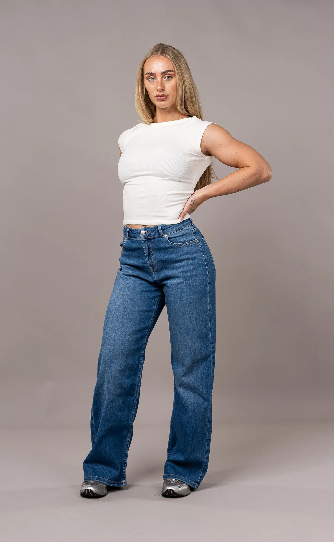 Womens Baggy Fitjeans - Stonewashed Blue | FITJEANS