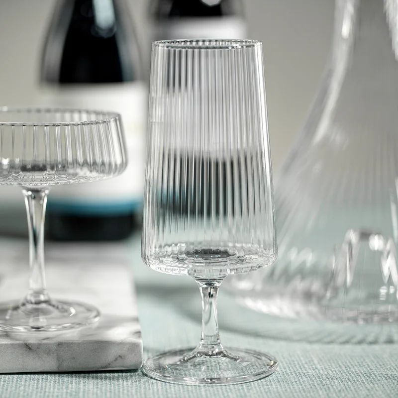 Malvena Fluted Textured Cocktail Glasses (Set of 4) | Wayfair North America