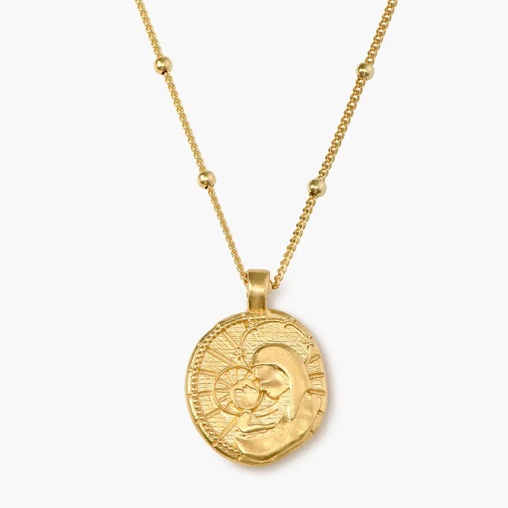 Faith Vintage Coin Necklace- Gold Vermeil | Oak & Luna (US)