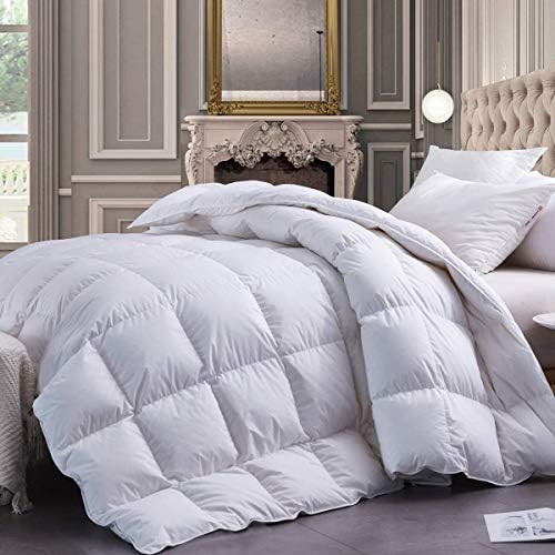 White Goose Down Comforter Oversized King Duvet Insert 116 x 108 inch 100% Cotton Cover Down Proof w | Amazon (CA)