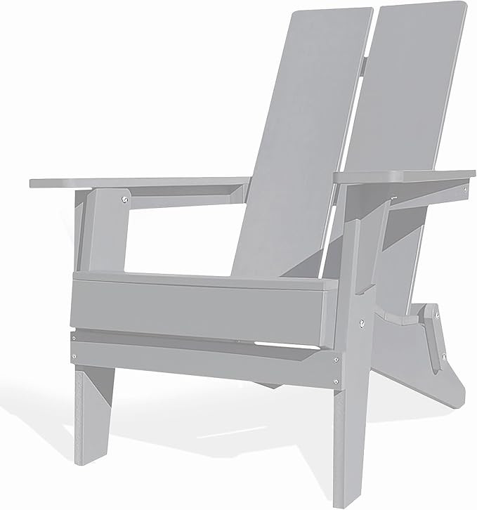 Modern Folding Adirondack Chair, All-Weather HIPS Plastic Outdoor Lounge with Cup Holder, Stackab... | Amazon (US)