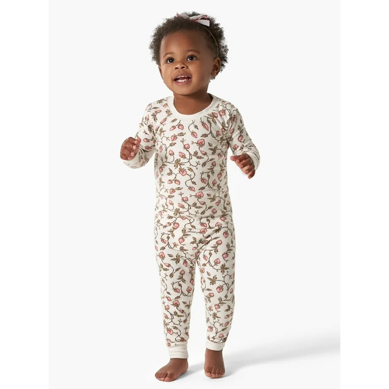Modern Moments by Gerber Toddler Girl Tight Fitting Pajamas Set, 2-Piece, Sizes 12M-5T | Walmart (US)